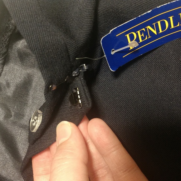 NWT Pendleton Navy Blue Wool Midi Pencil Skirt Size 8 - Picture 7 of 7